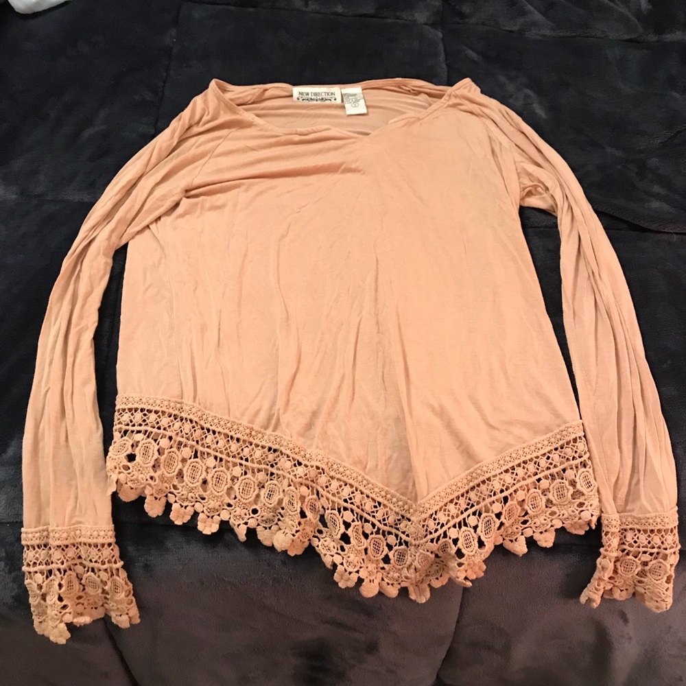 Tan colored blouse